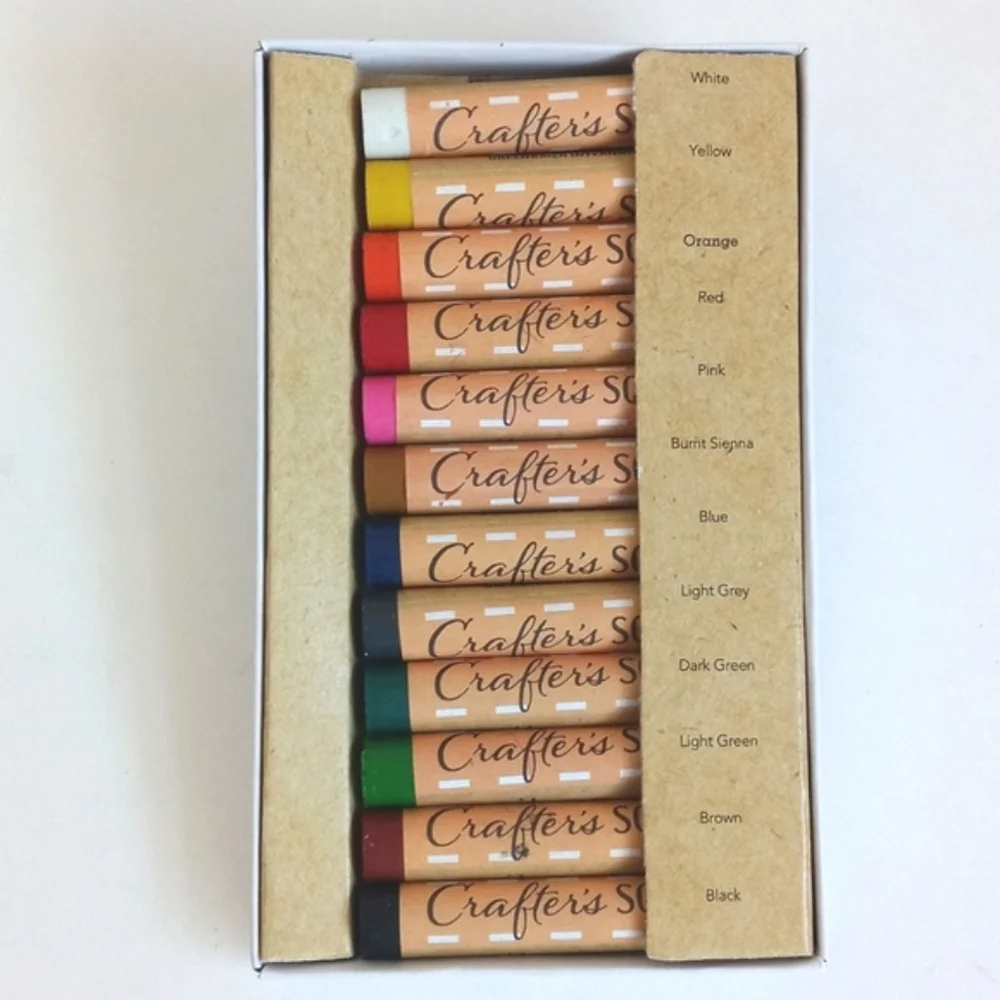 Crafter's Square Oil Pastels Set 12 Color Set (Pastel Crayon/ Sticks)